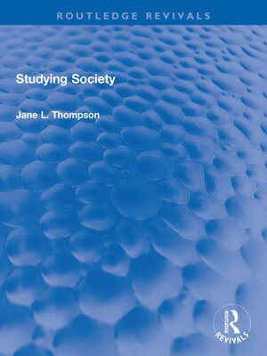 cover image of Studying Society